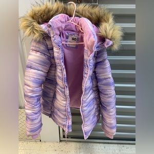 Girls pink/purple winter jacket